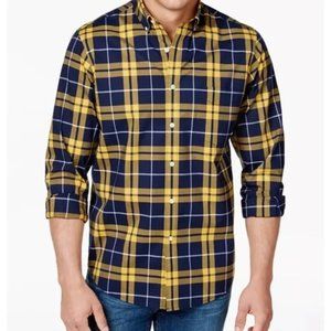 NEW Club Room Men's Perry Plaid Long Sleeve Cotton Button Down Shirt Size 3XL
